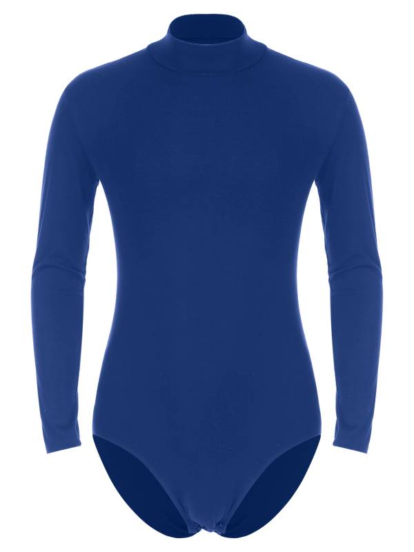 Men One-Piece Undershirt Long Sleeve Gymnastic Leotard thumb