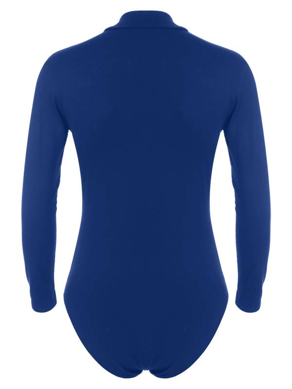 Men One-Piece Undershirt Long Sleeve Gymnastic Leotard thumb
