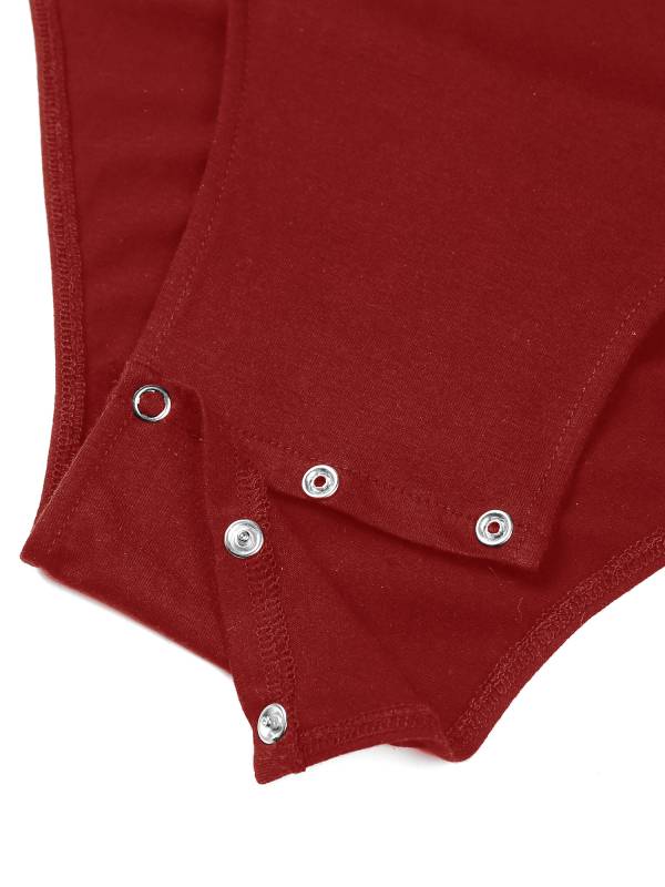 Men One-Piece Undershirt Long Sleeve Gymnastic Leotard thumb