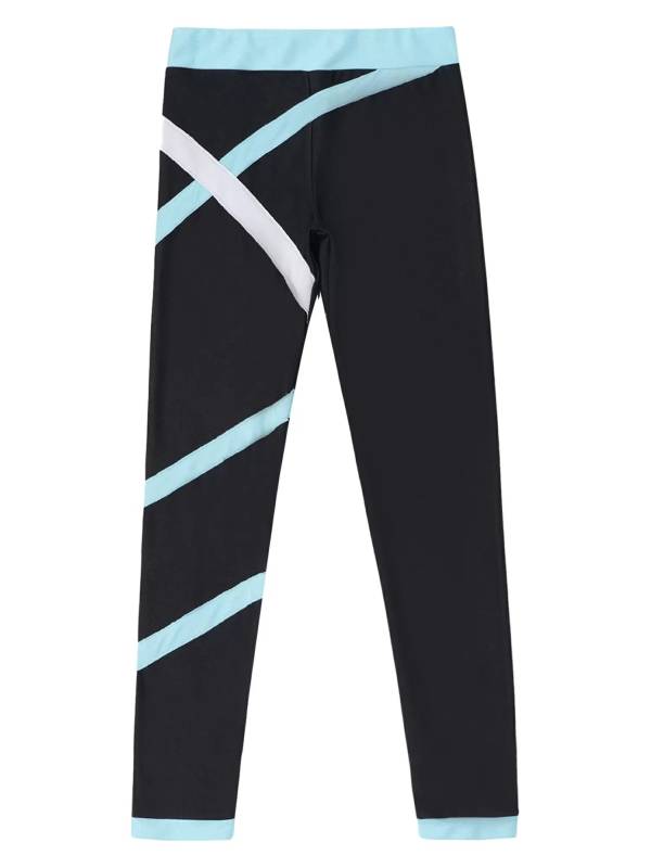 Kids Girls Long Sleeve Leotard with Leggings Sport Sets thumb