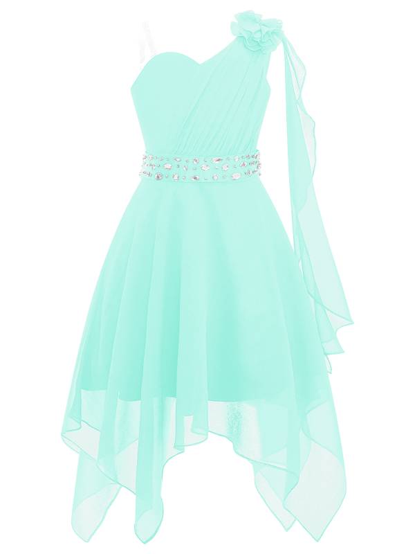 Kids Girls Chic Ruched Chiffon Dress thumb