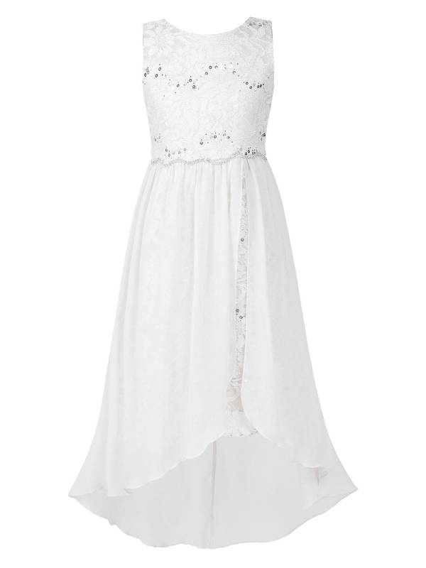 Kids Girls Mesh & Chiffon High-Low Party Dresses thumb