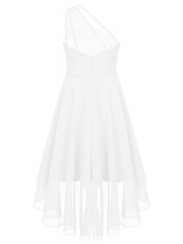 Kids Girls Sequin One Shoulder High-Low Dress thumb