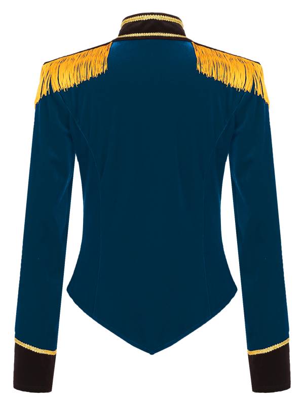 Women Circus Ringmaster Costume Long Sleeve Velvet Jacket Coat thumb