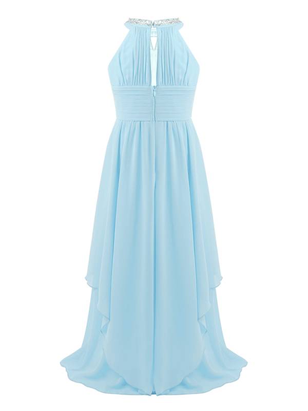 Toddler/Kids Girls Sequined Halter Ruffled Dress thumb