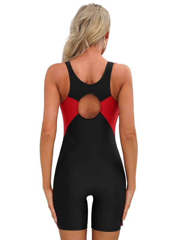 Women Sleeveless Removable Pads One-piece Swimsuit thumb