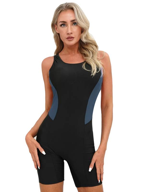 Women Sleeveless Removable Pads One-piece Swimsuit thumb