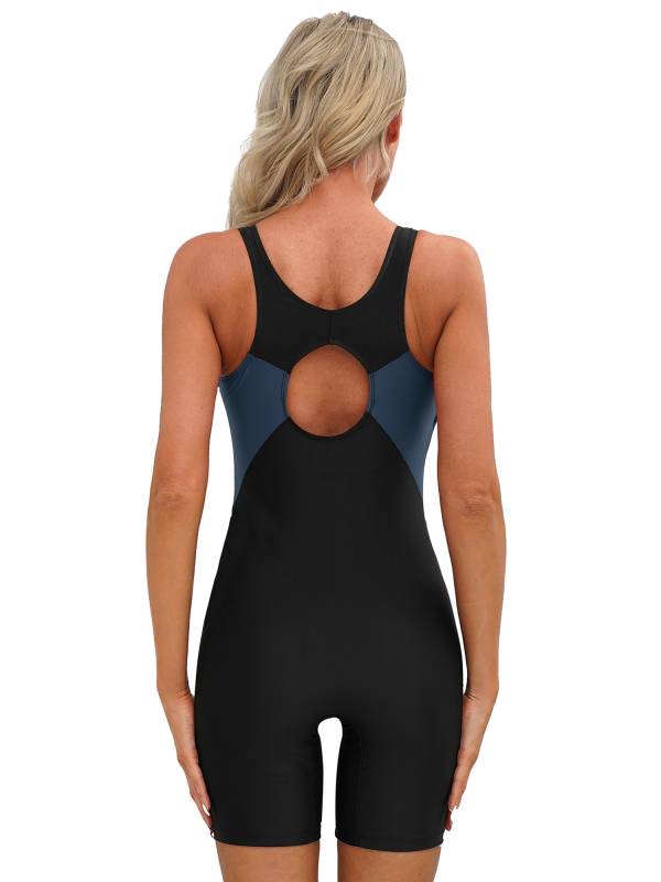 Women Sleeveless Removable Pads One-piece Swimsuit thumb