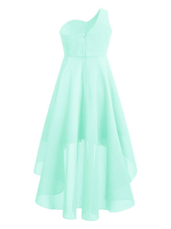 Kids Girls Rhinestones Beaded High-Low Party Dress thumb