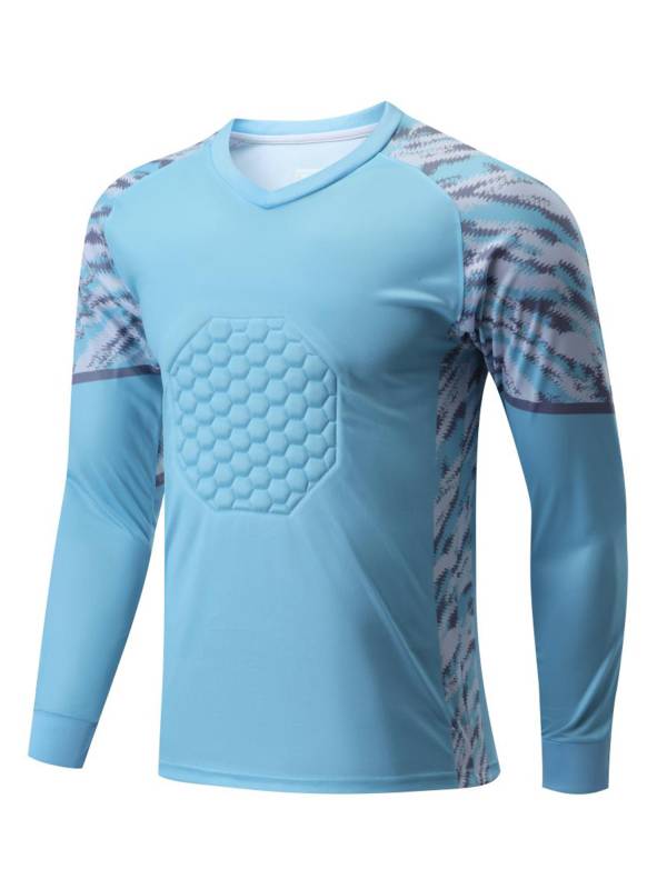 Kids Boys Long Sleeve Protective Sponge Pads  Football Goalkeeper Sport Top thumb