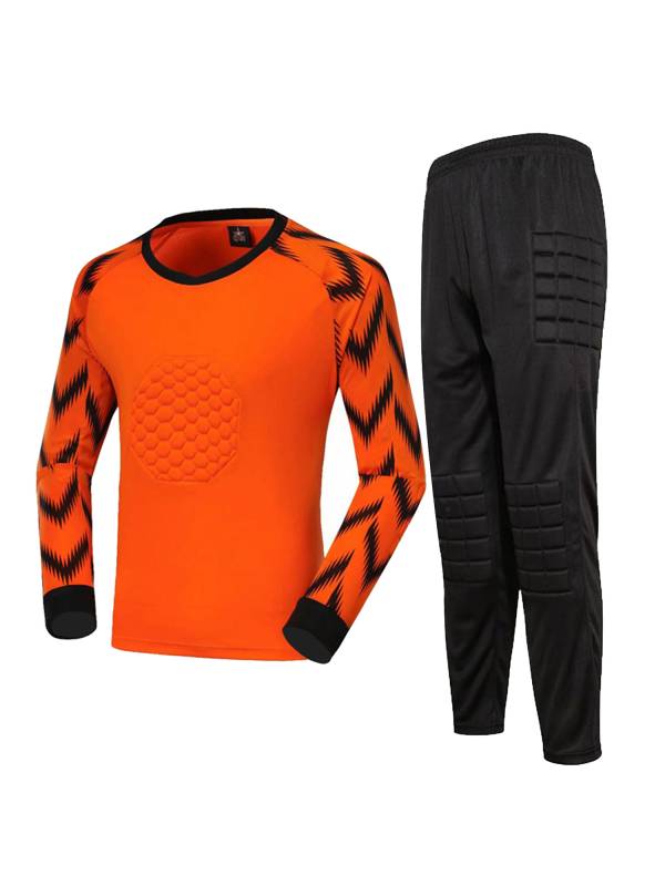 Men Football Goalkeeper Goalie Sport Suit Long Sleeve Top and Pants Sets thumb