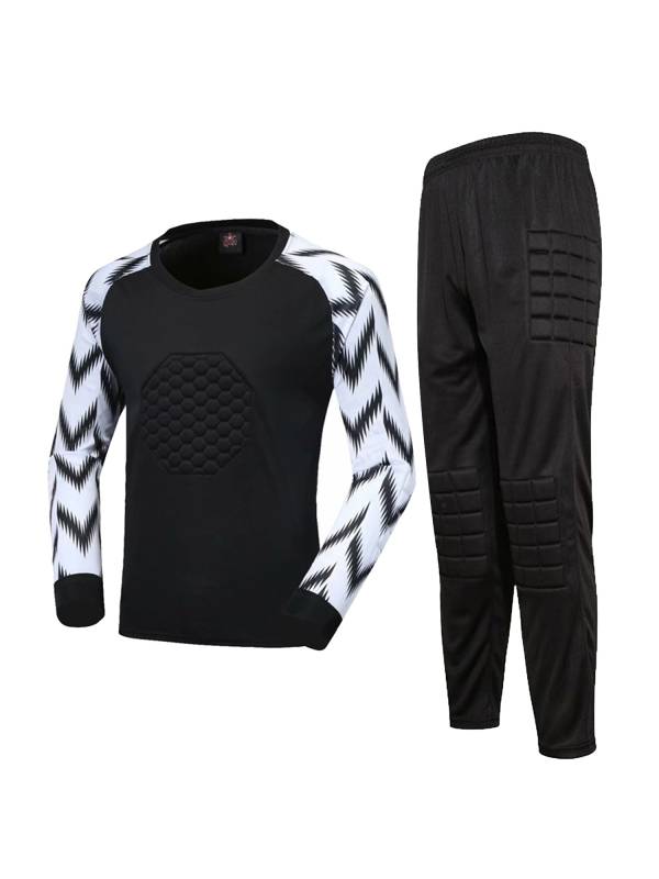 Men Football Goalkeeper Goalie Sport Suit Long Sleeve Top and Pants Sets thumb