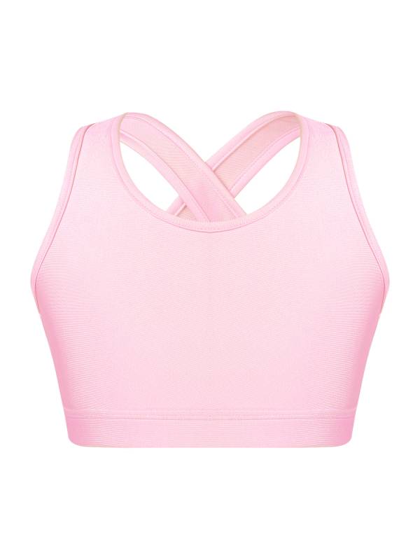 Kids Girls Sleeveless Crop Top and Low Waist Shorts Sport Sets thumb