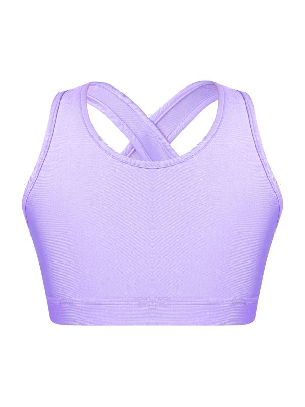 Kids Girls Sleeveless Crop Top and Low Waist Shorts Sport Sets thumb