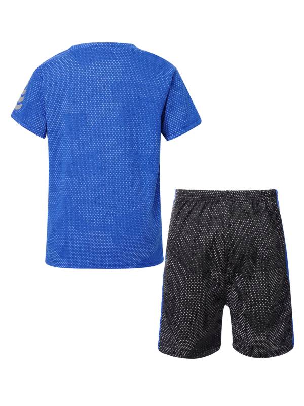 Kids Boys 2pcs Quickly Dry Short Sleeve T-shirt and Shorts Football Set thumb