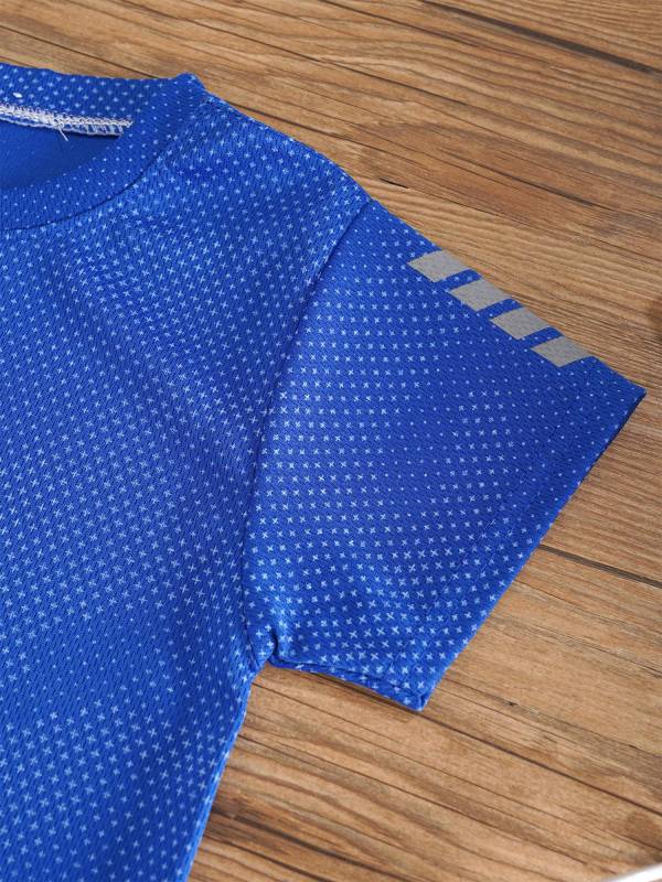 Kids Boys 2pcs Quickly Dry Short Sleeve T-shirt and Shorts Football Set thumb