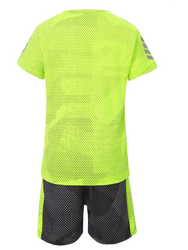 Kids Boys 2pcs Quickly Dry Short Sleeve T-shirt and Shorts Football Set thumb