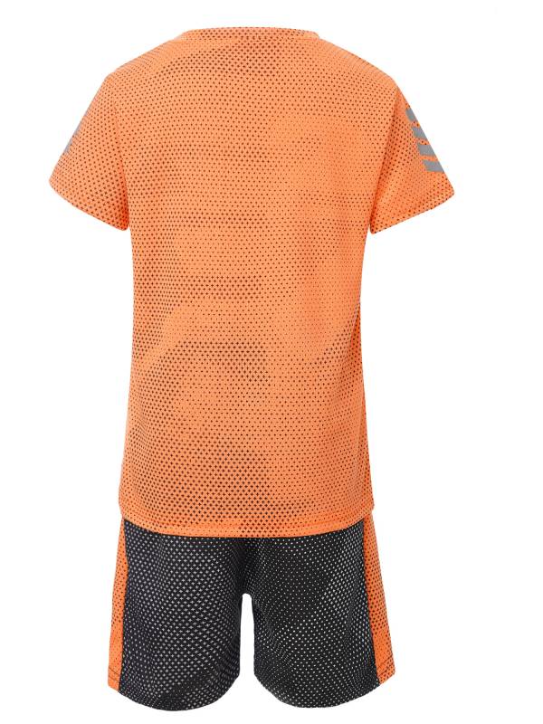 Kids Boys 2pcs Quickly Dry Short Sleeve T-shirt and Shorts Football Set thumb