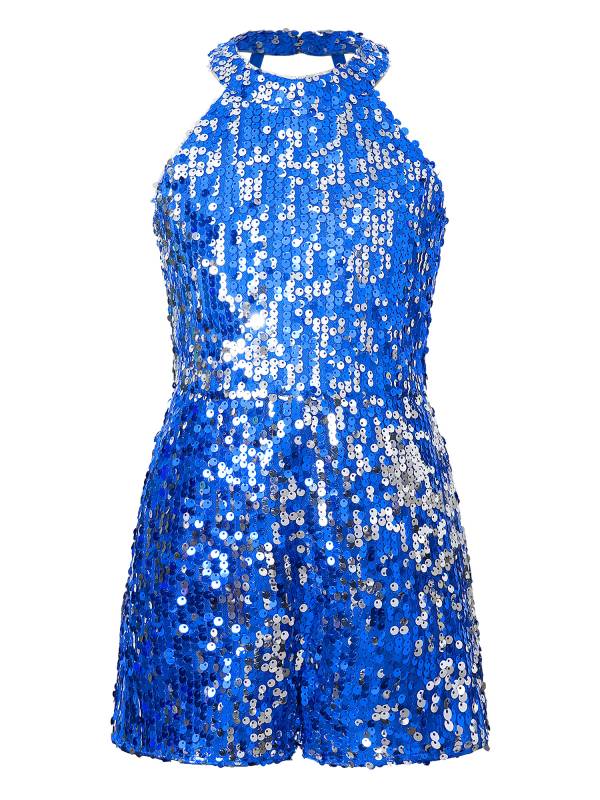 Kids Girls Allover Sequin Tank Top Jumpsuits thumb