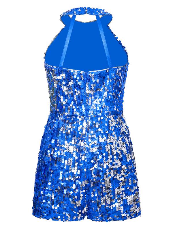 Kids Girls Allover Sequin Tank Top Jumpsuits thumb