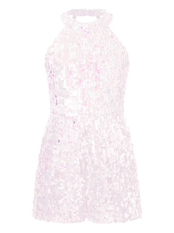 Kids Girls Allover Sequin Tank Top Jumpsuits thumb