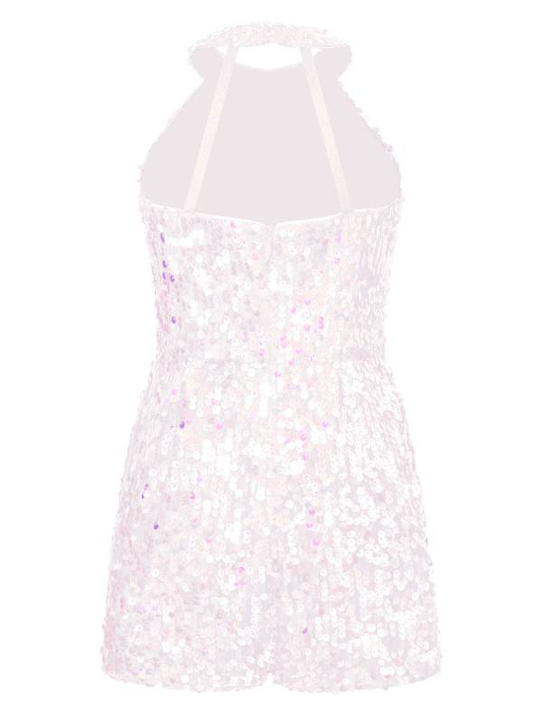 Kids Girls Allover Sequin Tank Top Jumpsuits thumb