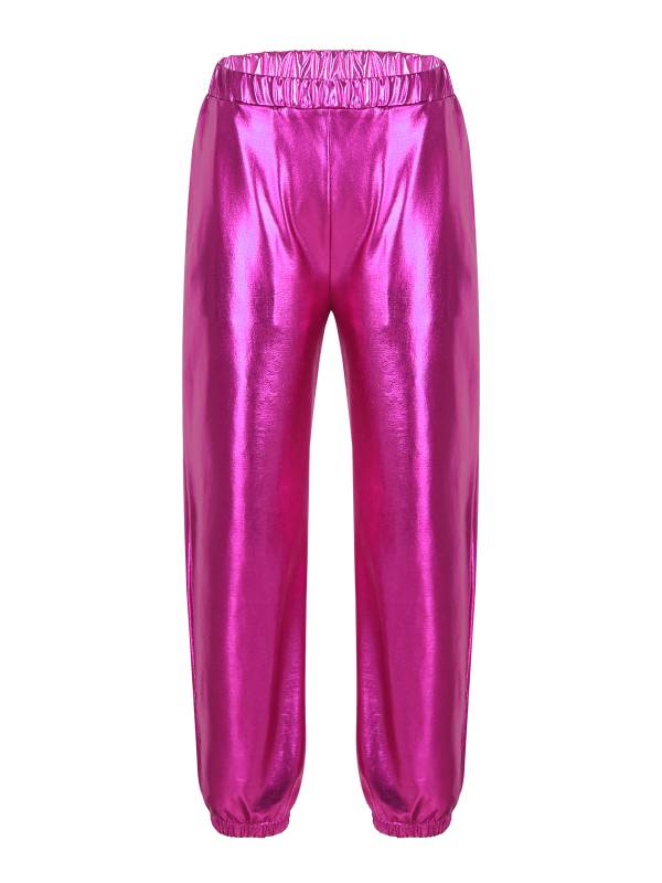 Kids Girls Sequin Long Sleeve Zipper Front Jacket and Metallic Pants Dance Set thumb