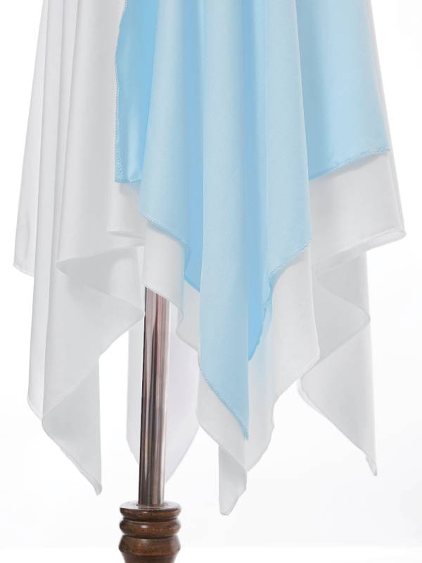 Kids Girls Sleeveless Colorblock Praise Worship Dance Dress thumb