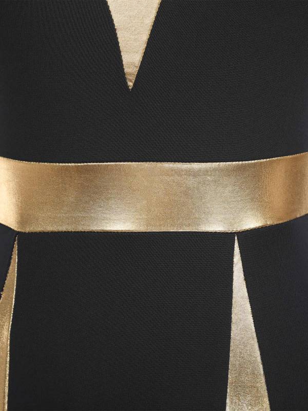 Women Sleeveless Color Block Church Worship Dance Dress(no white underdress) thumb