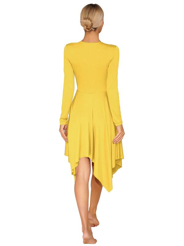 Women Long Sleeve Church Worship Dance Dress thumb