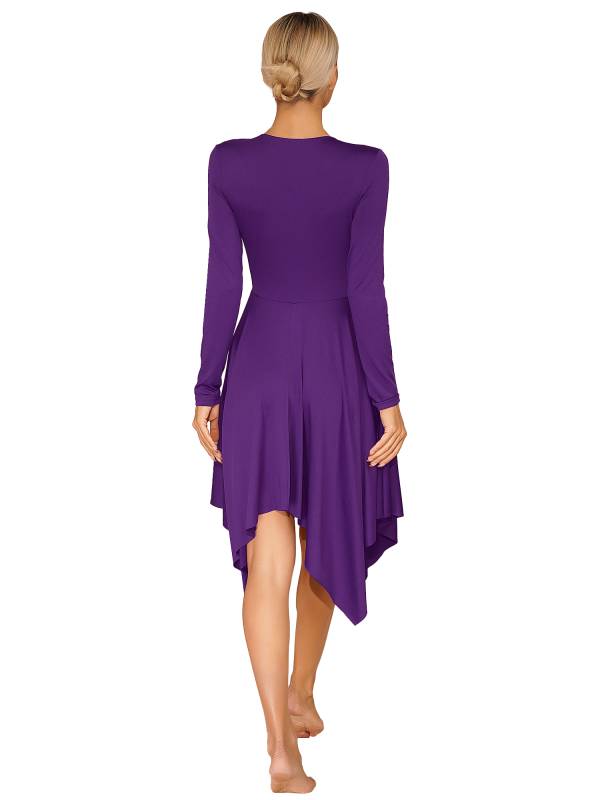 Women Long Sleeve Church Worship Dance Dress thumb