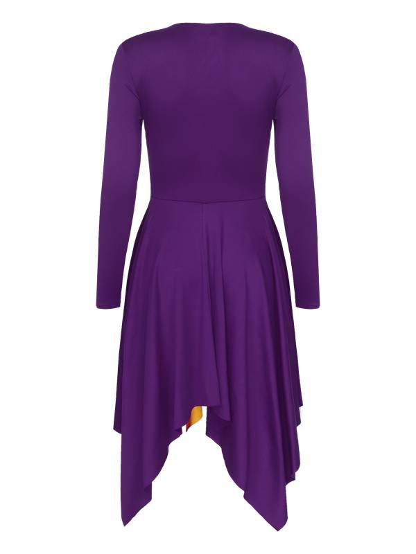 Women Long Sleeve Church Worship Dance Dress thumb