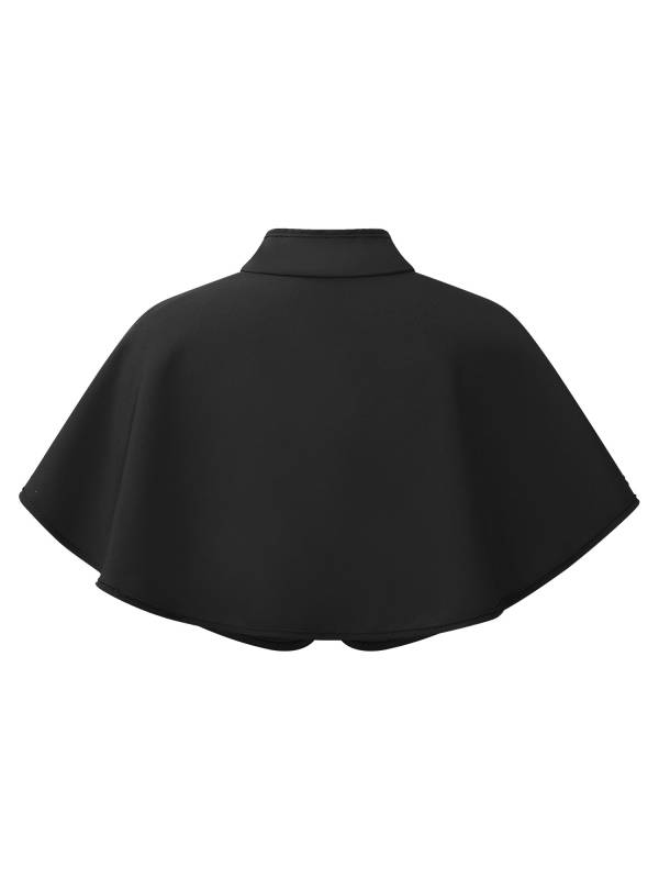 Kids Girls Christmas Brooch Mock Collar Open Front Cap Bolero Dress Accessory thumb