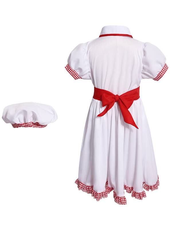 Chef Costume Dress Top with Hat for Kids Girls and Boys thumb