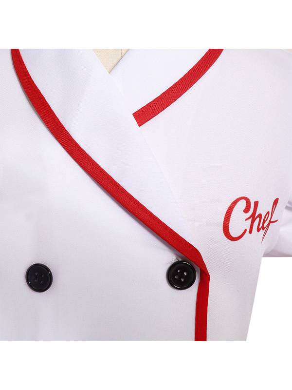 Chef Costume Dress Top with Hat for Kids Girls and Boys thumb