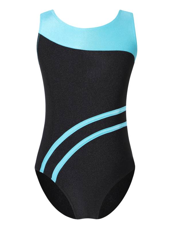 Kids Girls 2pcs Sleeveless Leotard with Shorts Gymnastics Set thumb