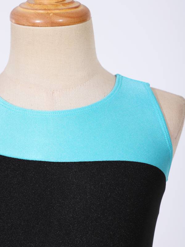 Kids Girls 2pcs Sleeveless Leotard with Shorts Gymnastics Set thumb