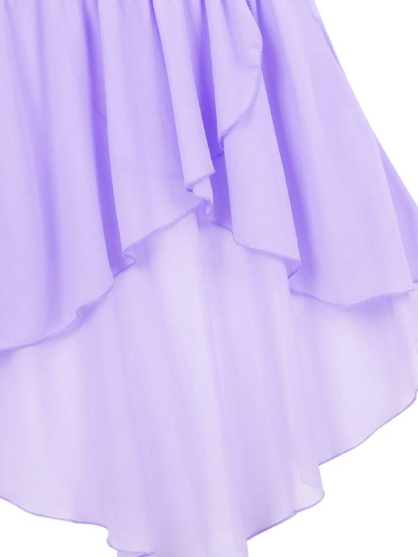 Kids Girls High-Low Chiffon Jazz Dance Studio Practice Skirt thumb