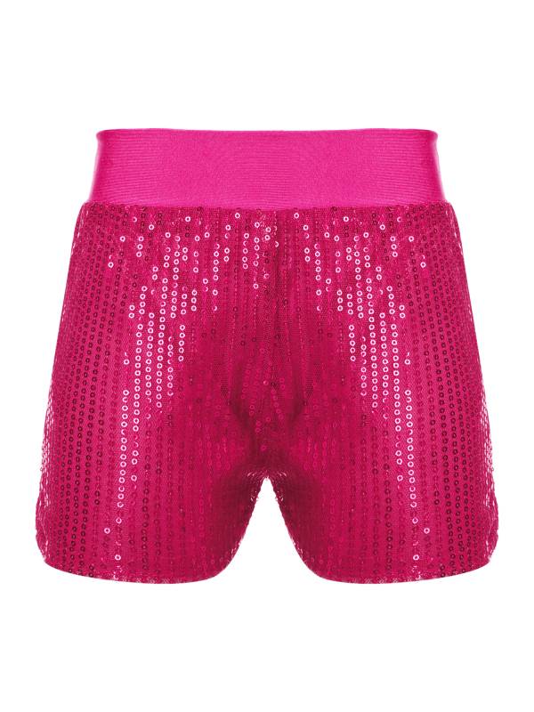 Kids Girls Allover Sequins Jazz Dance Shorts thumb