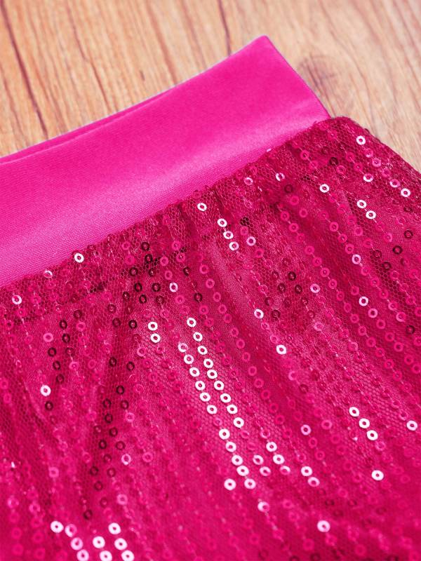Kids Girls Allover Sequins Jazz Dance Shorts thumb