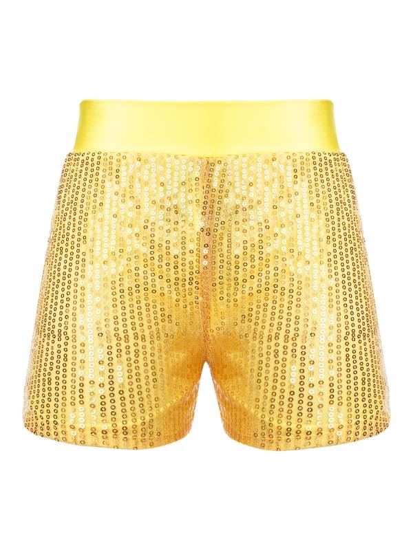 Kids Girls Allover Sequins Jazz Dance Shorts thumb