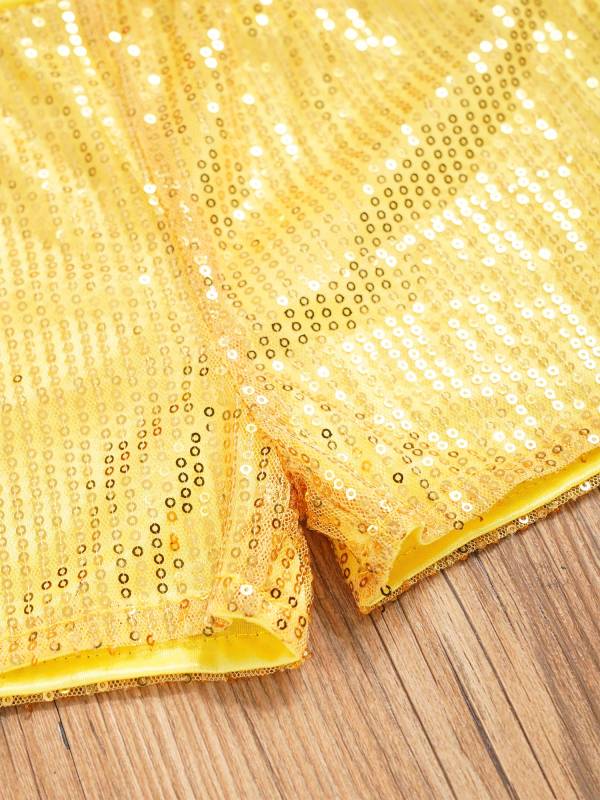 Kids Girls Allover Sequins Jazz Dance Shorts thumb
