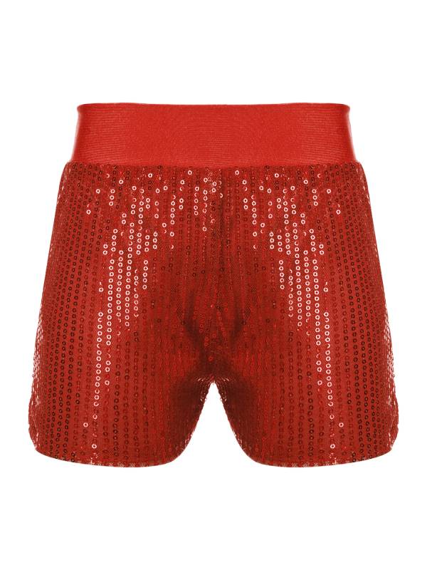 Kids Girls Allover Sequins Jazz Dance Shorts thumb