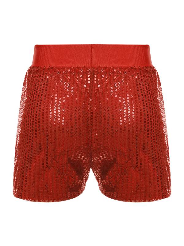 Kids Girls Allover Sequins Jazz Dance Shorts thumb
