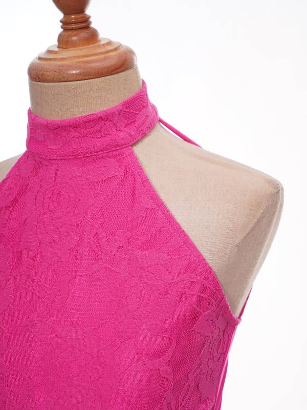 Kids Girls Sleeveless Lace Floral Lyrical Dance Leotard thumb