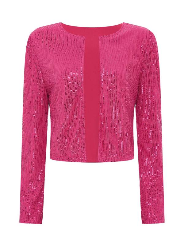 Women Sequin Open Front Coat Long Sleeve Outwear for Cocktail thumb
