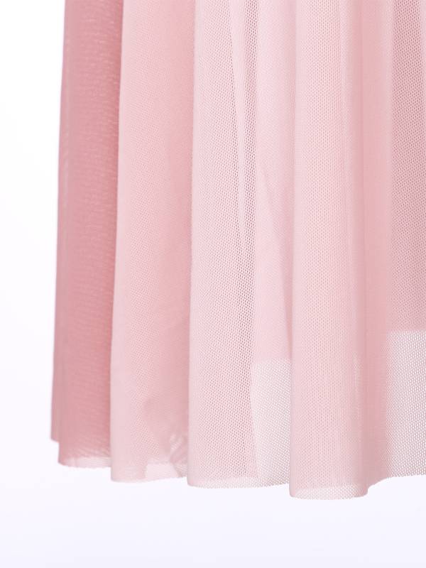 Women Sleeveless Color Block Mesh Lyrical Dance Leotard Dress thumb
