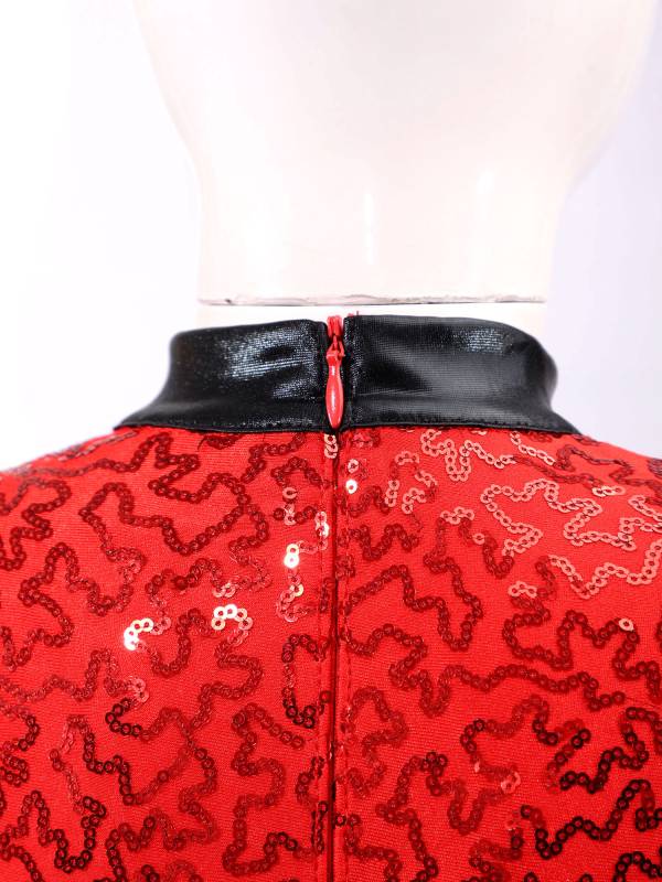 Kids Girls Long Sleeve Sequin Racer Racing Driver Halloween Dress thumb
