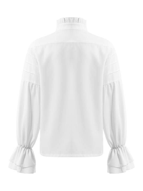 Kids Flare Sleeve Solid Color Renaissance Medieval Retro Shirts thumb