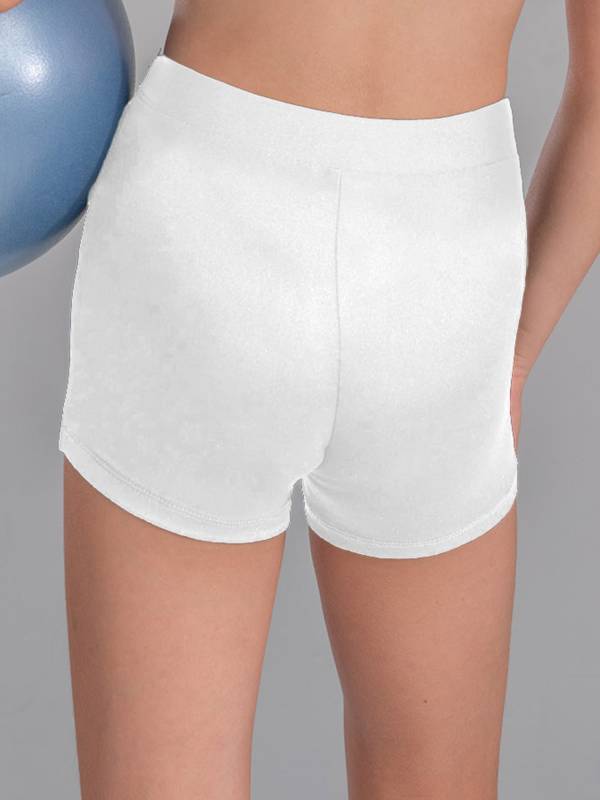 Kids Girls Solid Color Cotton Elastic Shorts Sports Bottom thumb